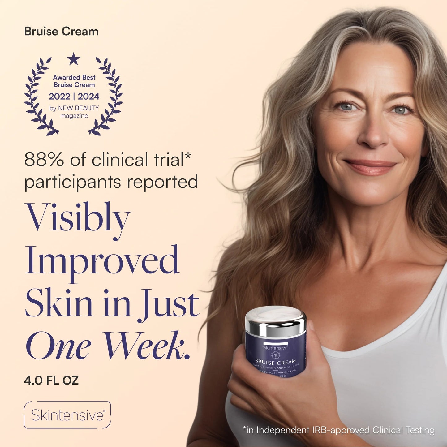 SKINTENSIVE Specialized Frágil Skin Crema hidratante para piel fina – Fórmula hidratante para uso diario en cara, manos y cuerpo – Con vitaminas A, C y E y árnica – 4 onzas [El embalaje puede variar]